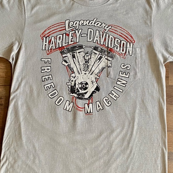 Harley Davidson Freedom Machines Gray Graphic Tee Size M - Picture 4 of 5